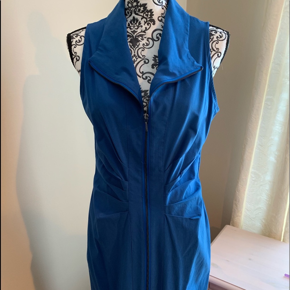 Bali sky blue zip down dress